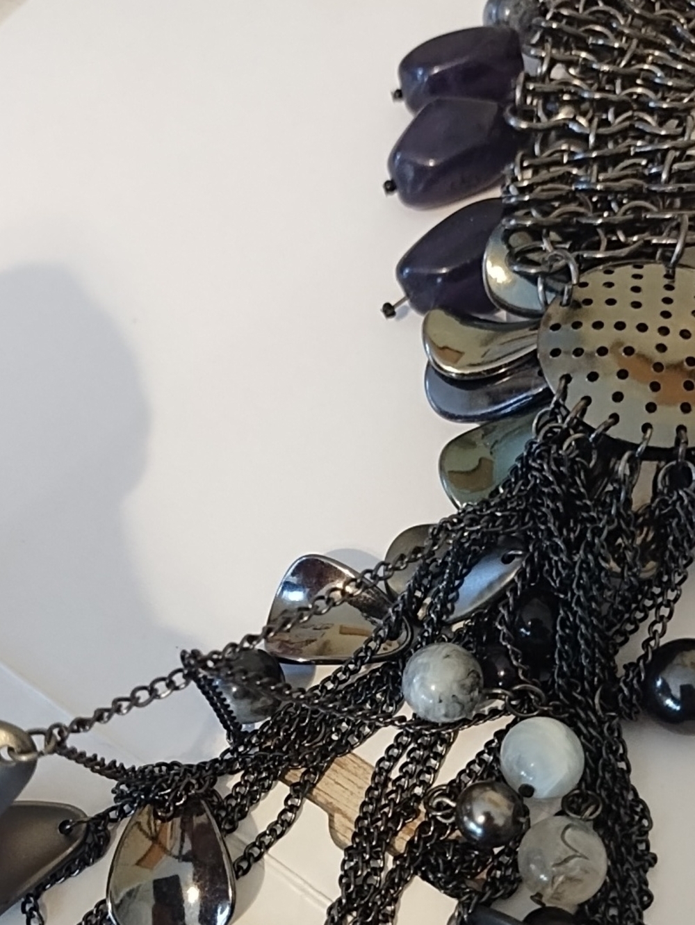 NWT Black Multi-Bead Statement Necklace - Picture 15 of 15